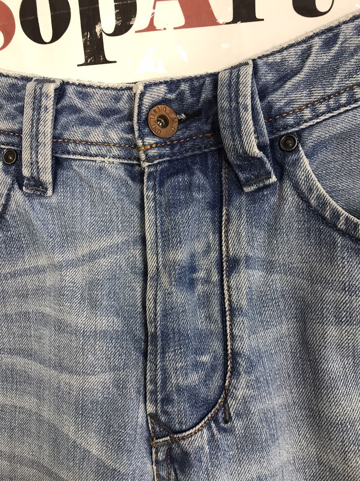 Diesel × Vintage Vintage Diesel Industry Faded colour Distressed Jeans Size US 30 / EU 46 - 6 Thumbnail