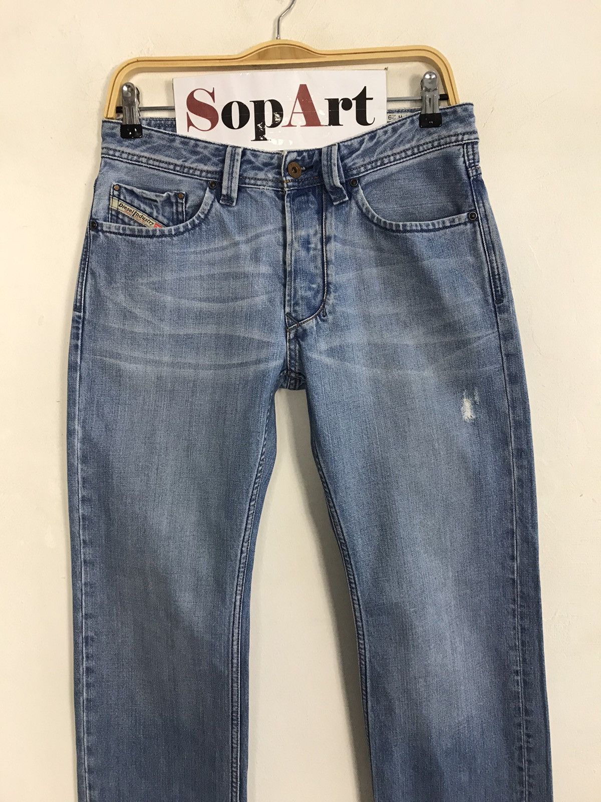 Diesel × Vintage Vintage Diesel Industry Faded colour Distressed Jeans Size US 30 / EU 46 - 3 Thumbnail
