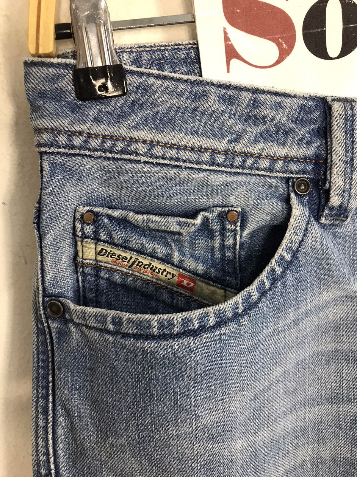 Diesel × Vintage Vintage Diesel Industry Faded colour Distressed Jeans Size US 30 / EU 46 - 8 Thumbnail