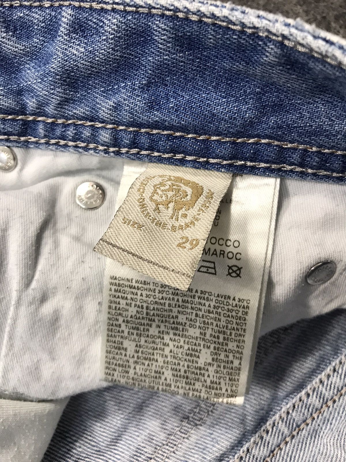 Diesel × Vintage Vintage Diesel Industry Faded colour Distressed Jeans Size US 30 / EU 46 - 15 Thumbnail