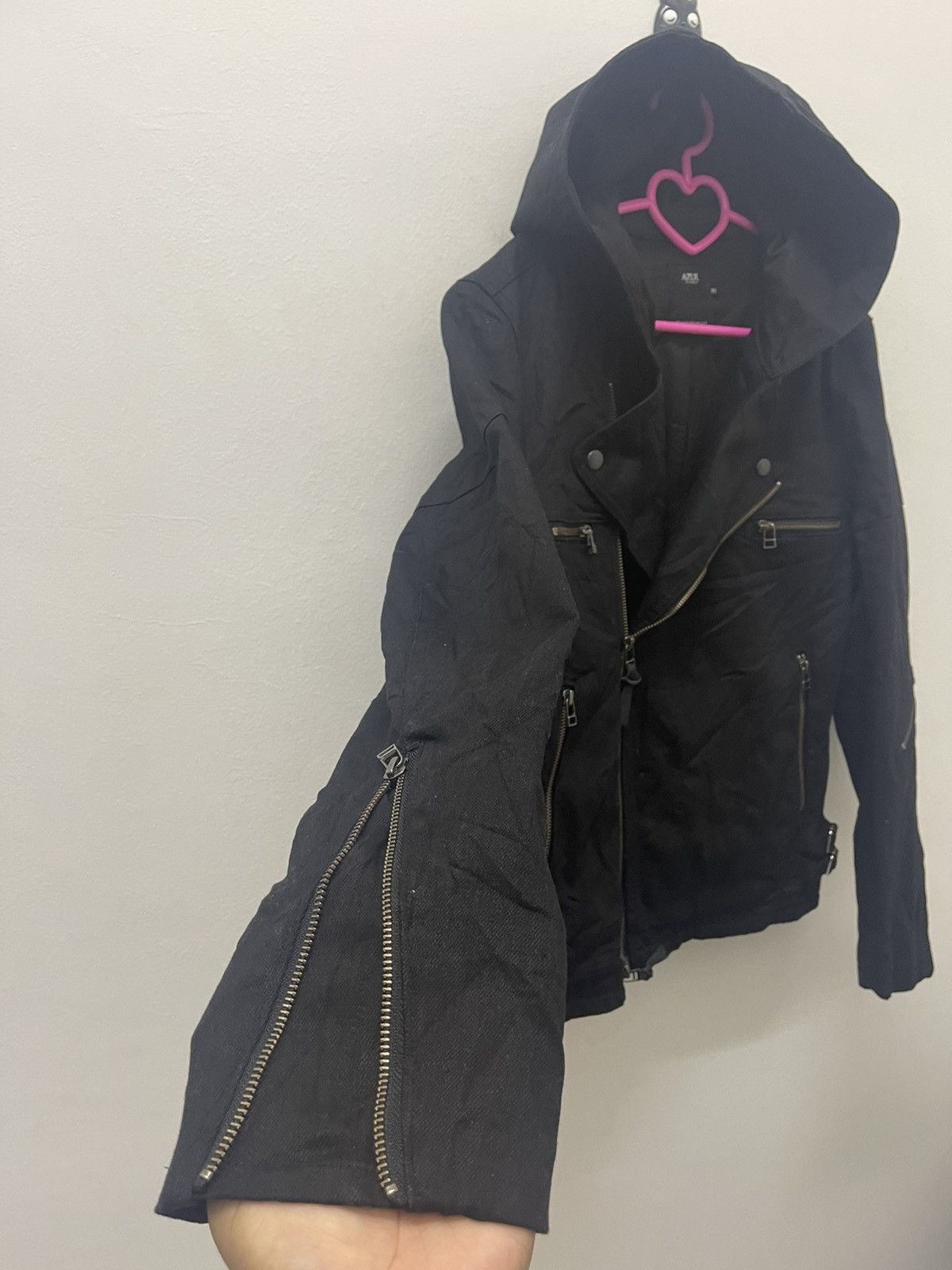 Japanese Brand Rare Vintage Azul By MOUSSY Hoodie Biker Waxed Punk Jacket Size US M / EU 48-50 / 2 - 4 Thumbnail