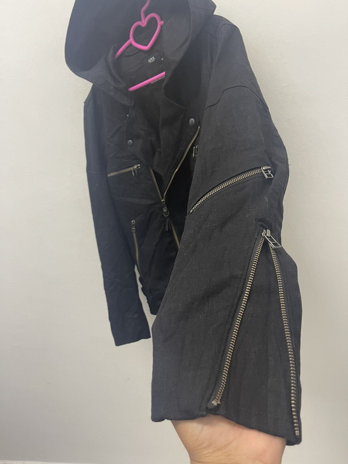 Japanese Brand Rare Vintage Azul By MOUSSY Hoodie Biker Waxed Punk Jacket Size US M / EU 48-50 / 2 - 3 Thumbnail