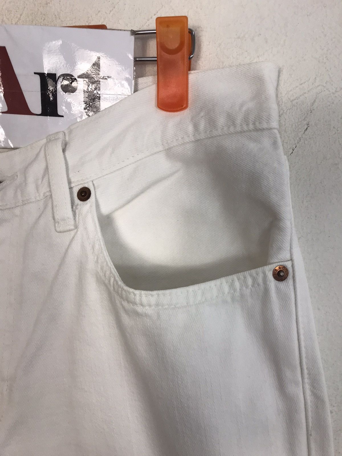 Levi's × Vintage Vintage Levi’s 502 White Colour Denim Jeans Style Size US 32 / EU 48 - 6 Thumbnail
