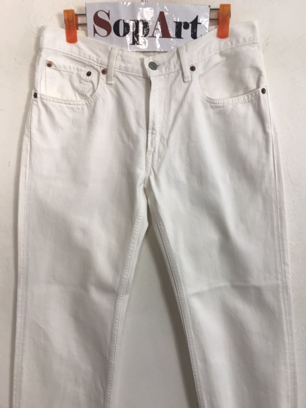 Levi's × Vintage Vintage Levi’s 502 White Colour Denim Jeans Style Size US 32 / EU 48 - 3 Thumbnail
