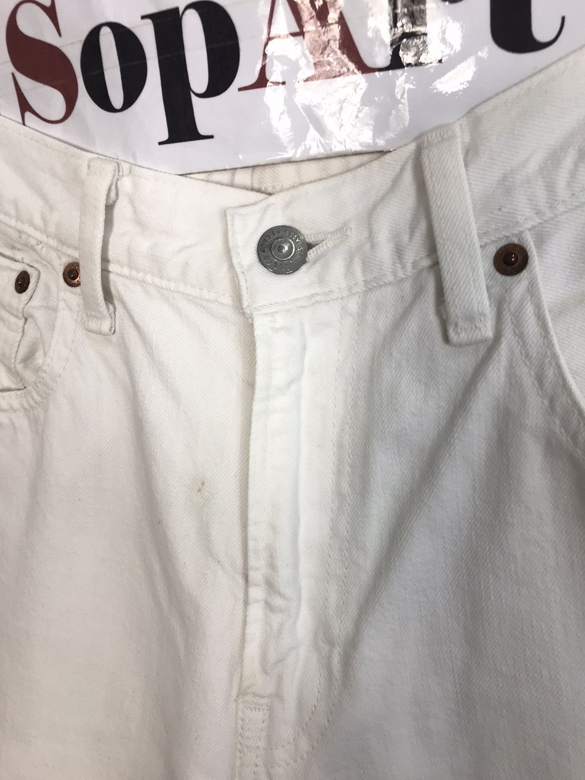 Levi's × Vintage Vintage Levi’s 502 White Colour Denim Jeans Style Size US 32 / EU 48 - 7 Thumbnail
