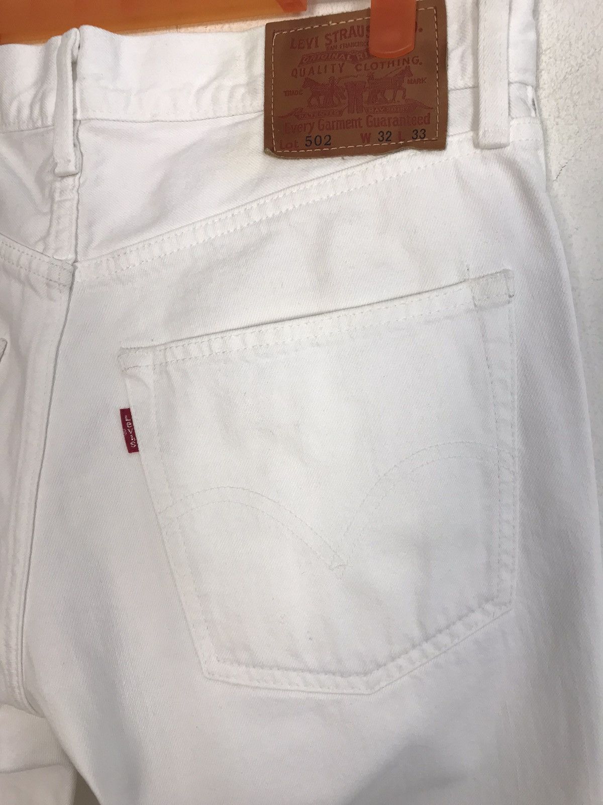 Levi's × Vintage Vintage Levi’s 502 White Colour Denim Jeans Style Size US 32 / EU 48 - 11 Thumbnail