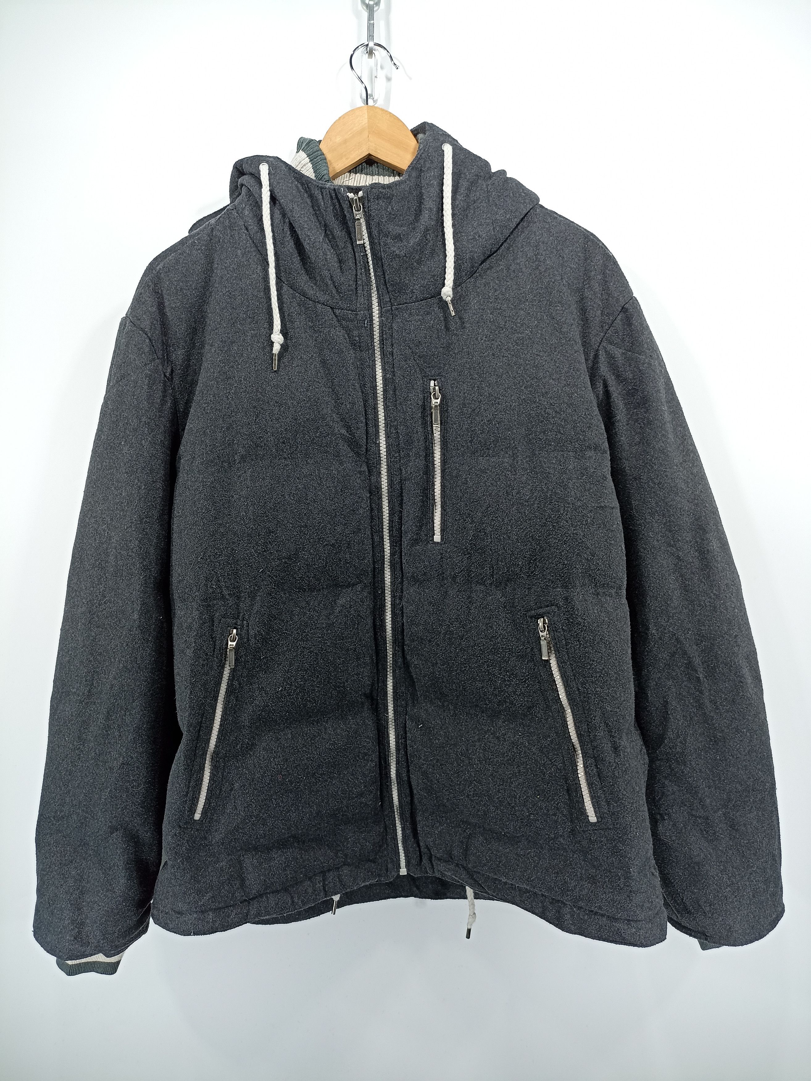 Japanese Brand × Vintage Vintage NB Nota Bene Wool Down Hoodie Jacket Size US M / EU 48-50 / 2 - 1 Thumbnail