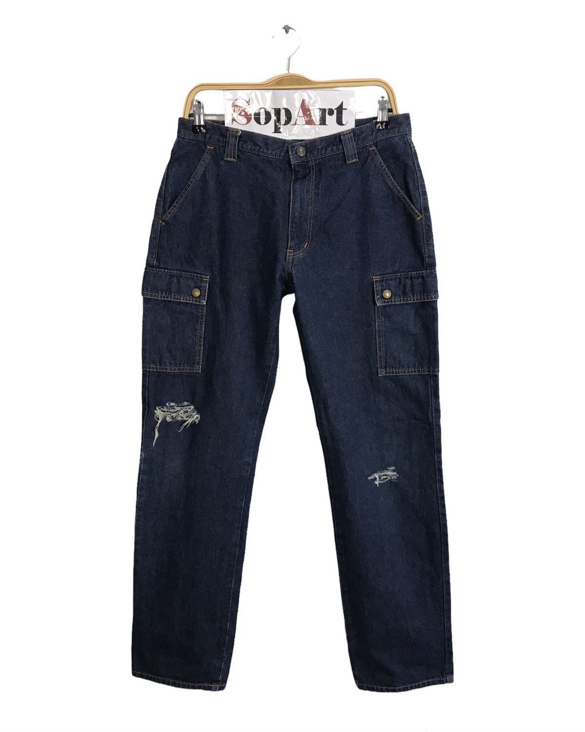 Japanese Brand Japanese Brand Denim Jeans Distressed Pocket Design Size US 32 / EU 48 - 1 Thumbnail