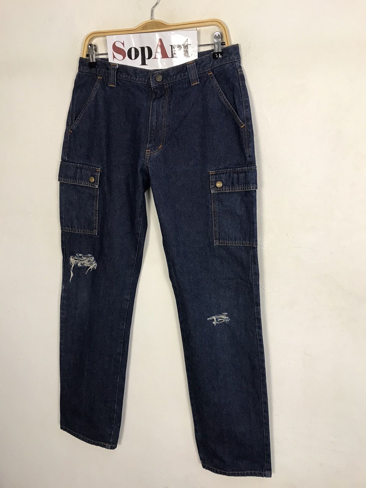 Japanese Brand Japanese Brand Denim Jeans Distressed Pocket Design Size US 32 / EU 48 - 4 Thumbnail