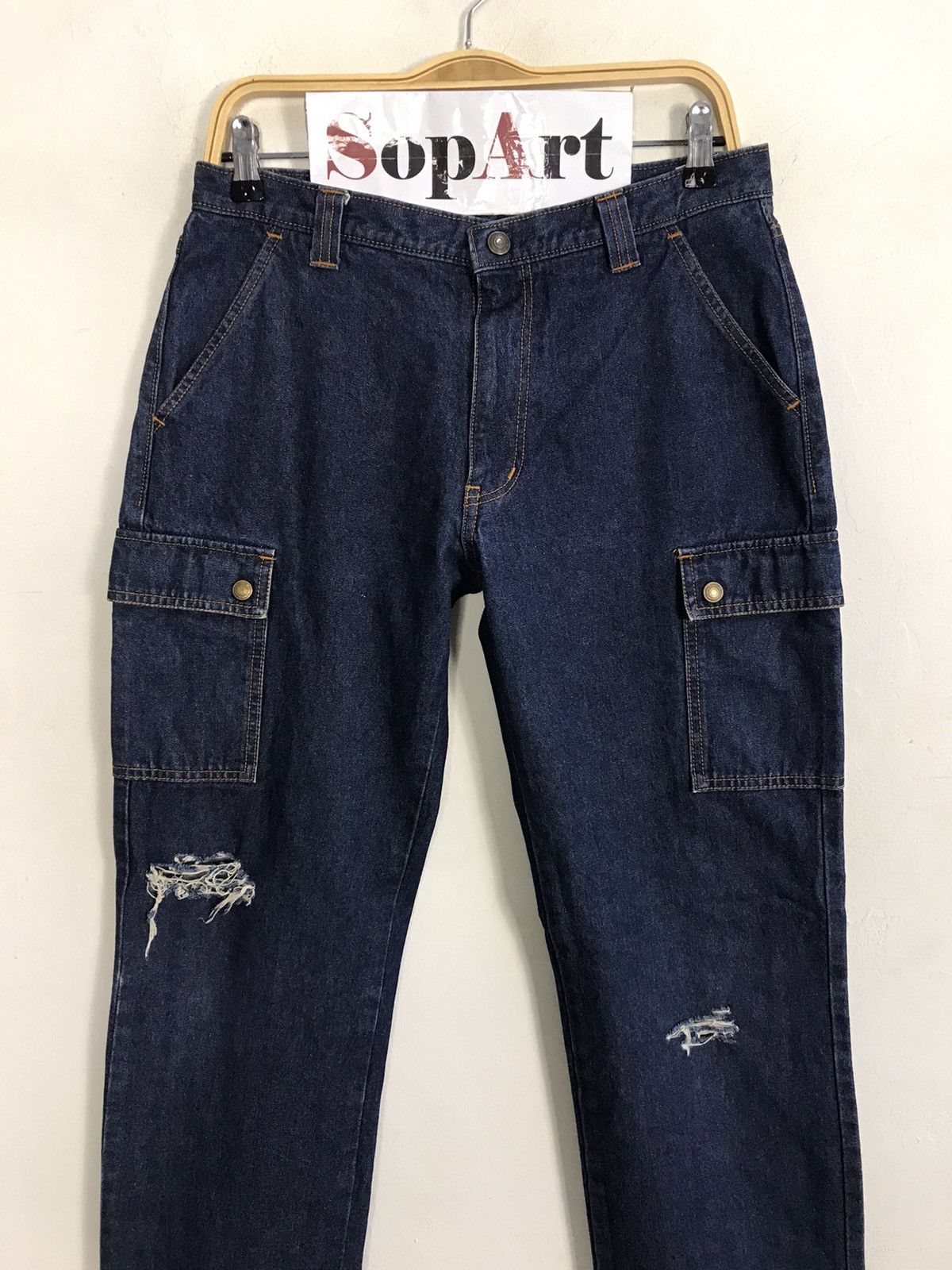 Japanese Brand Japanese Brand Denim Jeans Distressed Pocket Design Size US 32 / EU 48 - 3 Thumbnail