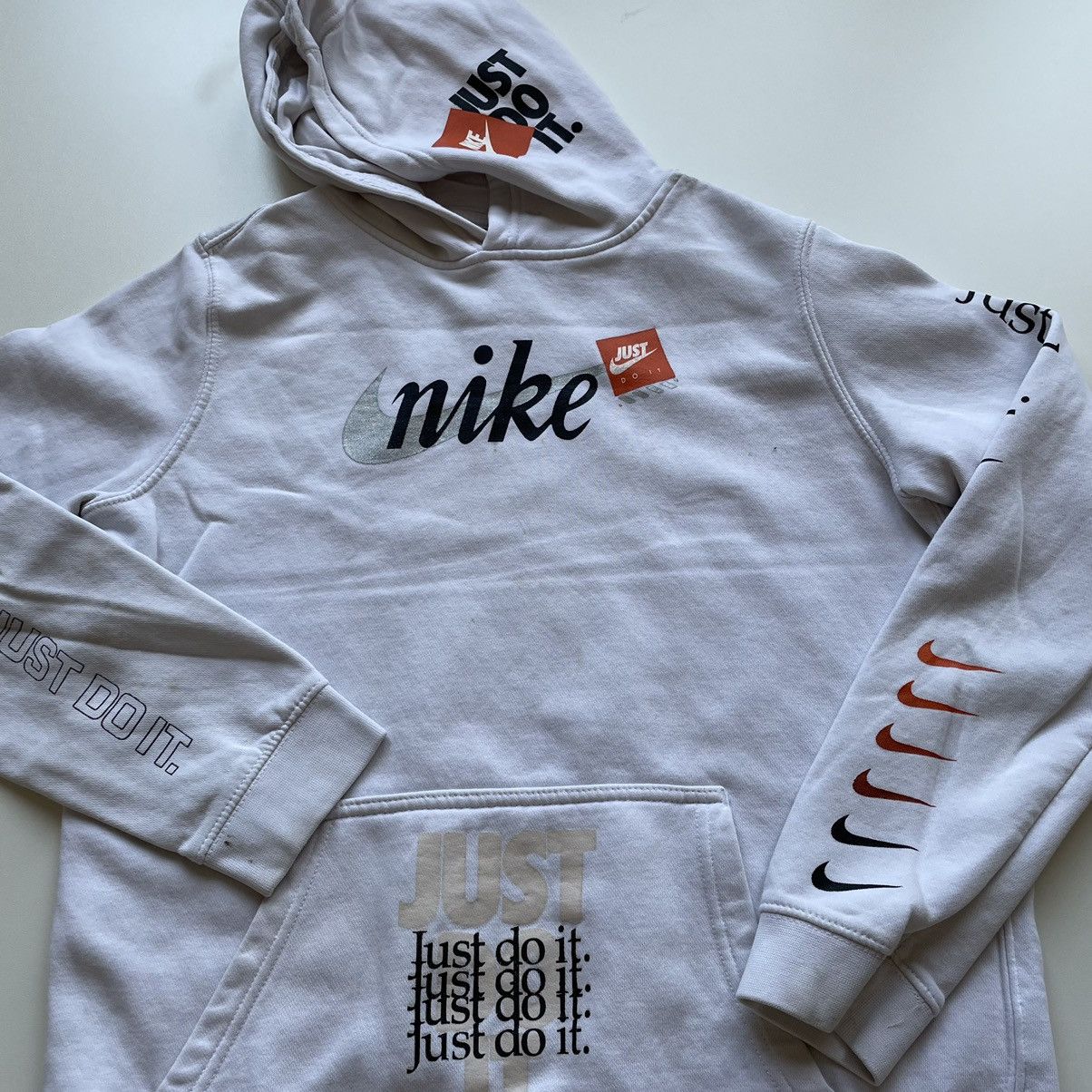 Nike × Vintage Vintage 2000s Nike Graphic Pullover Hoodie XS Size US XS / EU 42 / 0 - 2 Thumbnail