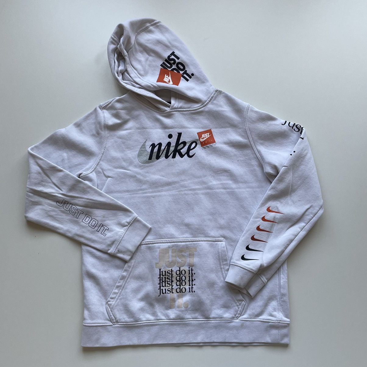 Nike × Vintage Vintage 2000s Nike Graphic Pullover Hoodie XS Size US XS / EU 42 / 0 - 1 Thumbnail