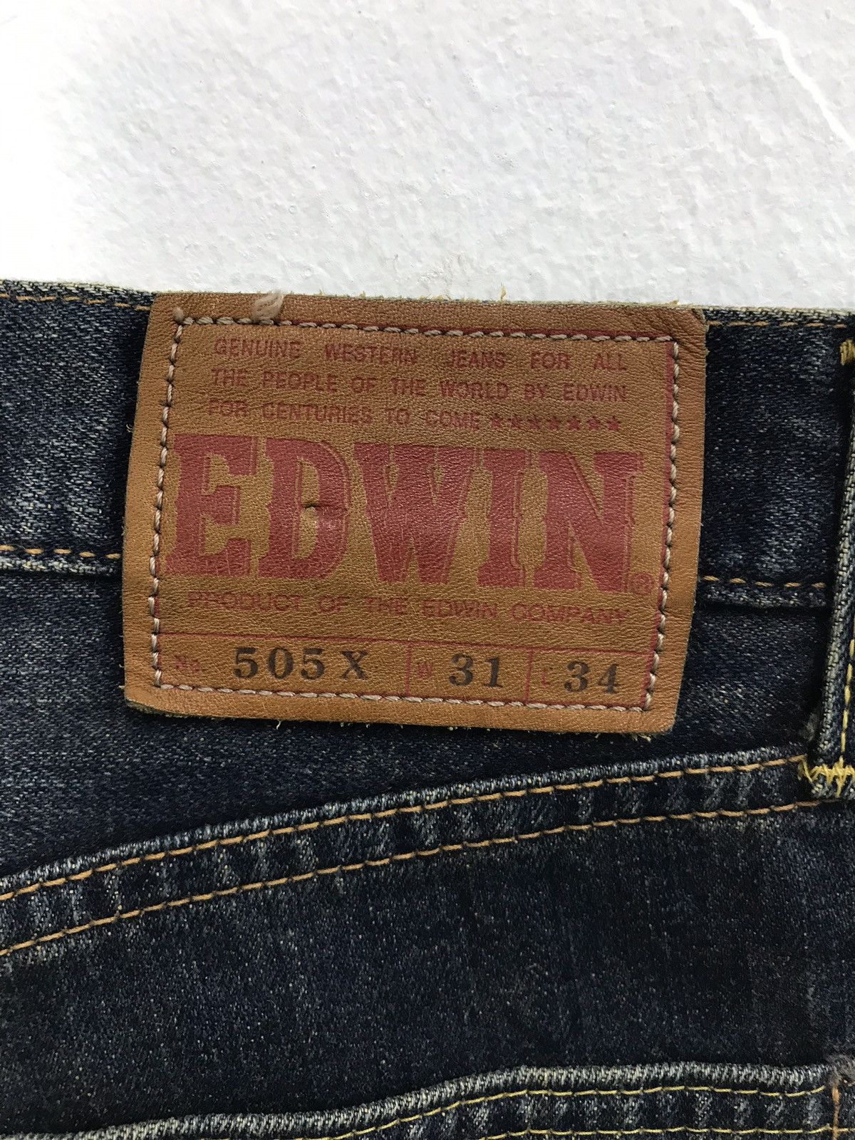 Edwin × Japanese Brand × Vintage Vintage Edwin 505 Selvedge Indigo Denim Jeans Size US 30 / EU 46 - 10 Thumbnail
