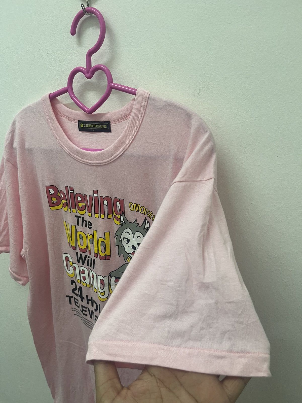 Japanese Brand Rare Vintage 24HOUR TELEVISION Made in Japan Tee Size US L / EU 52-54 / 3 - 3 Thumbnail