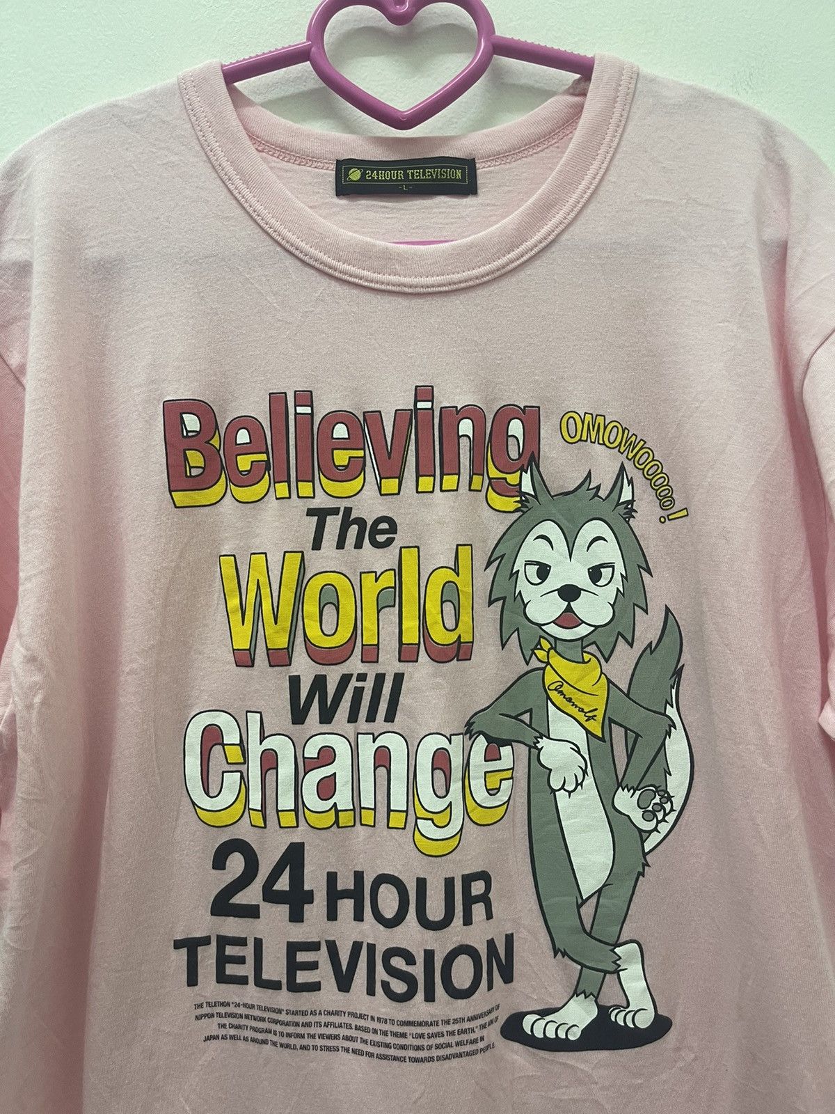 Japanese Brand Rare Vintage 24HOUR TELEVISION Made in Japan Tee Size US L / EU 52-54 / 3 - 2 Thumbnail