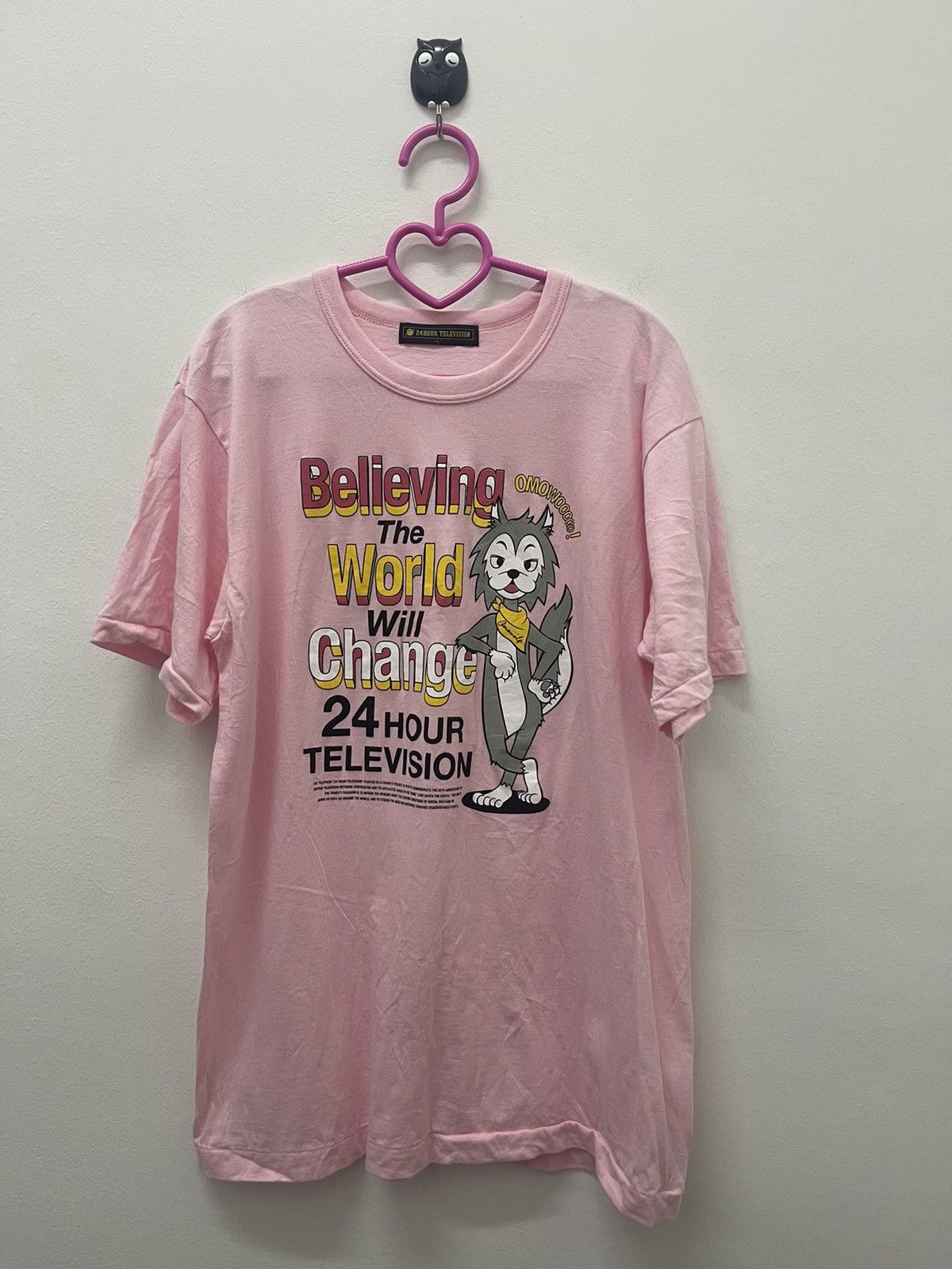 Japanese Brand Rare Vintage 24HOUR TELEVISION Made in Japan Tee Size US L / EU 52-54 / 3 - 1 Thumbnail