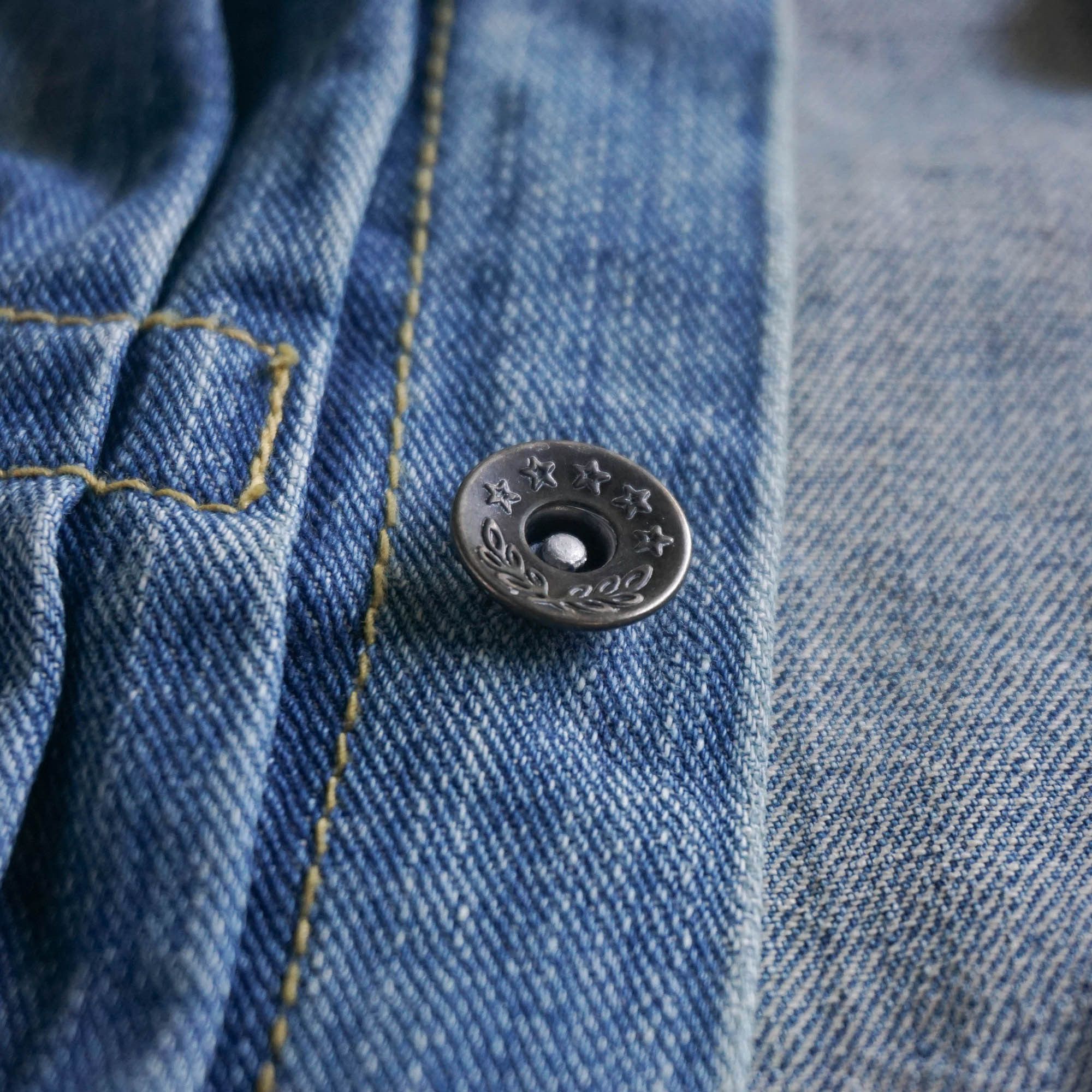 Japanese Brand ROYAL BLUE Ripped & Patched Distressed Denim Jacket Size US M / EU 48-50 / 2 - 5 Thumbnail