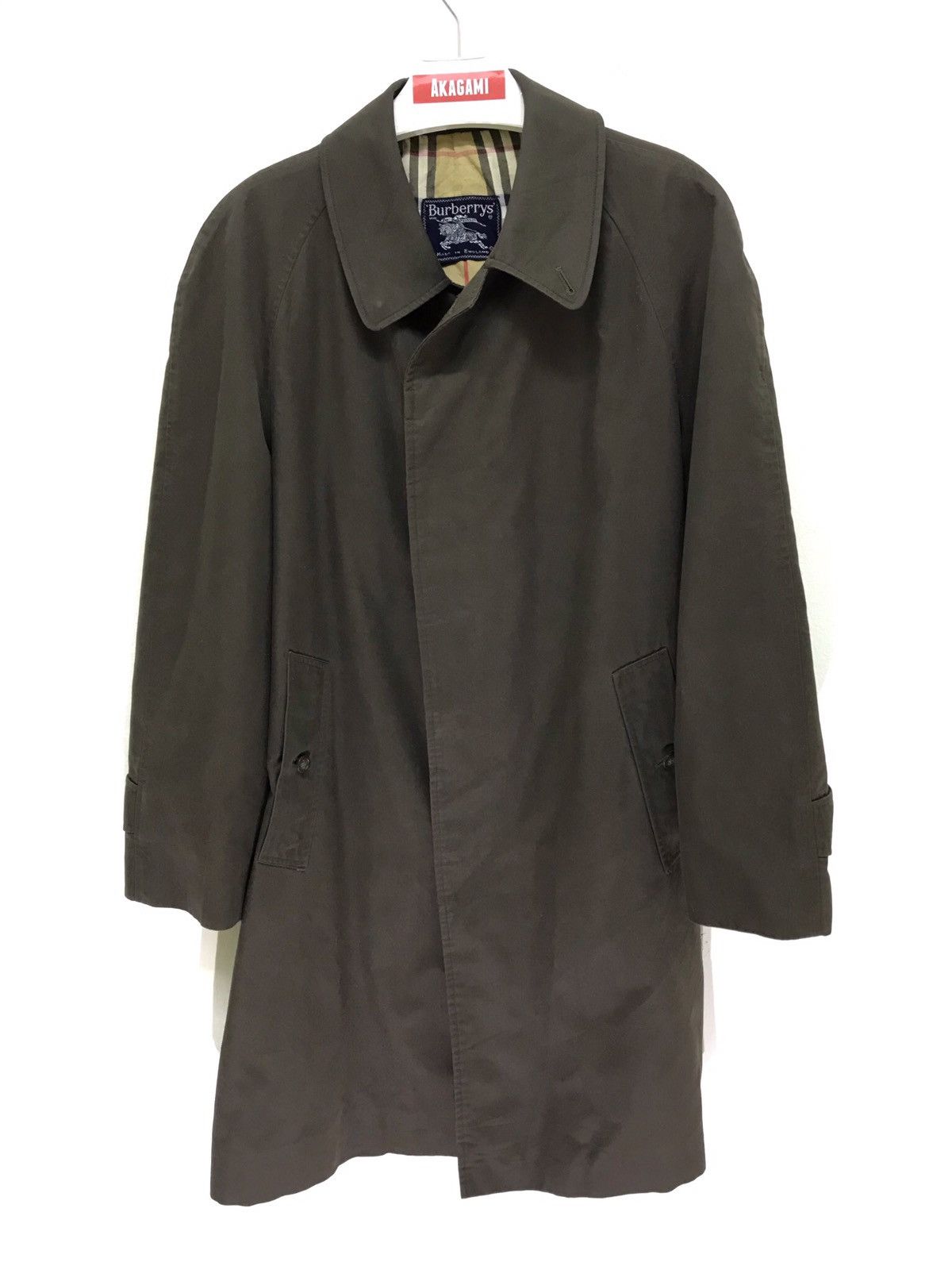 Burberry Made in England Vtg Burberrys Long Coat Nova Check 6🟩3 Size US M / EU 48-50 / 2 - 2 Thumbnail