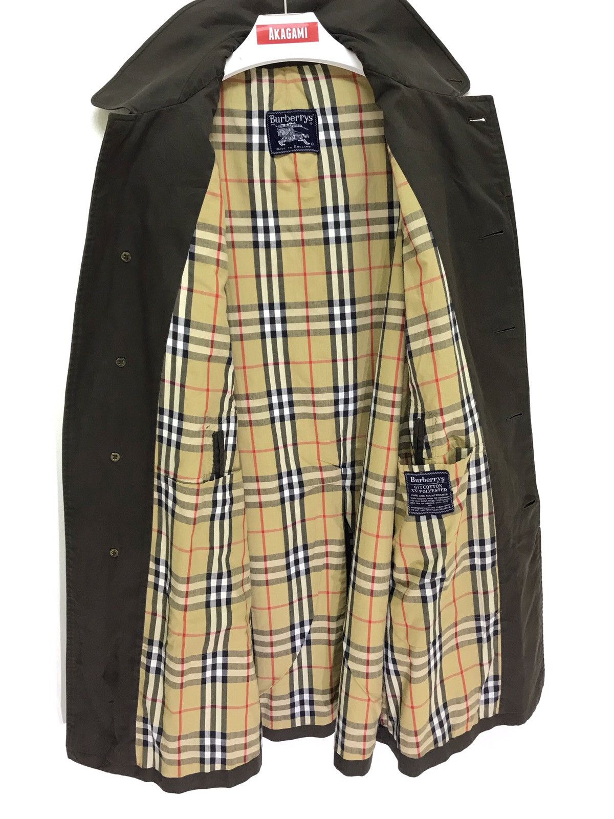 Burberry Made in England Vtg Burberrys Long Coat Nova Check 6🟩3 Size US M / EU 48-50 / 2 - 3 Thumbnail
