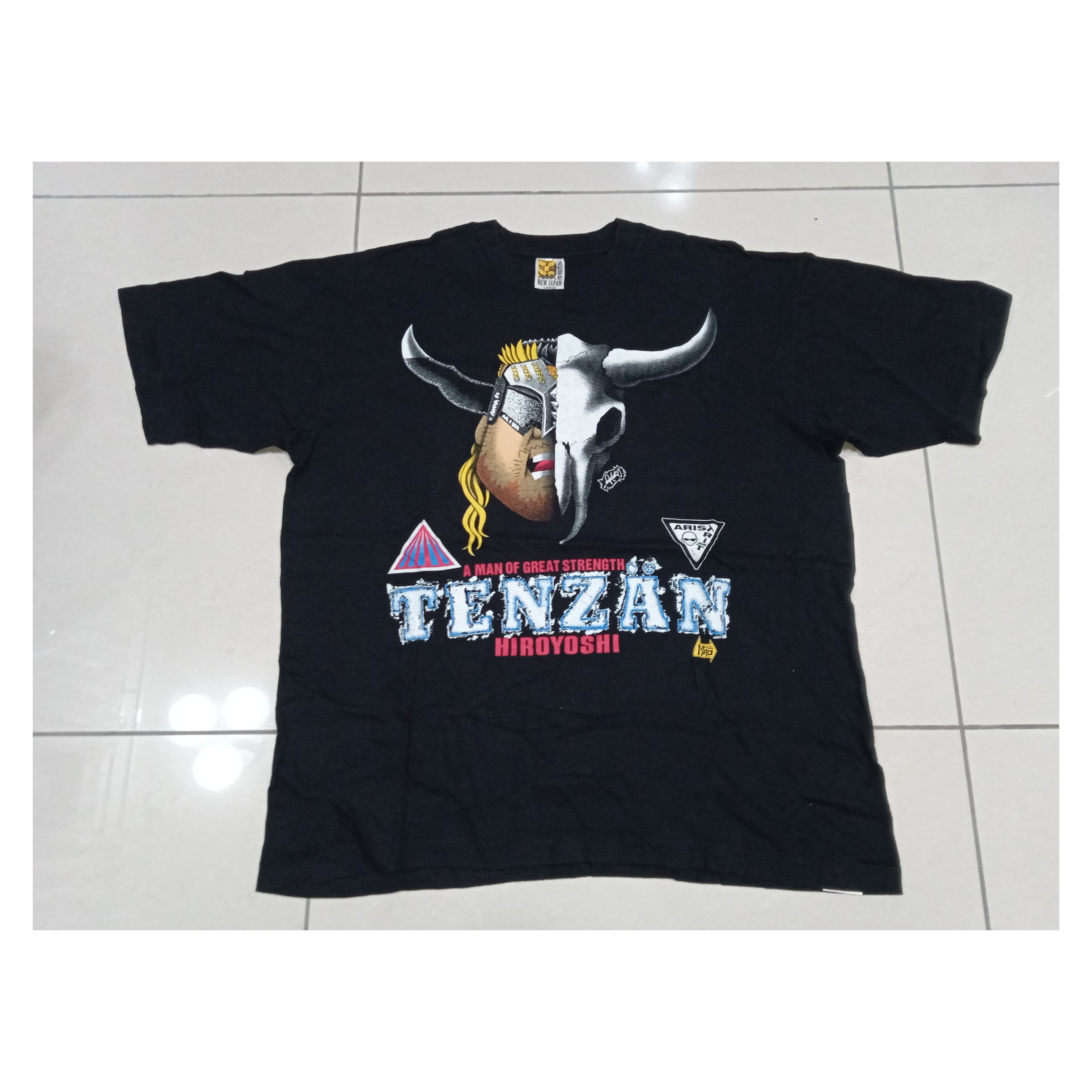 Vintage Vintage NJPW Tenzan 90s T Shirt Puroresu Size US L / EU 52-54 / 3 - 1 Thumbnail