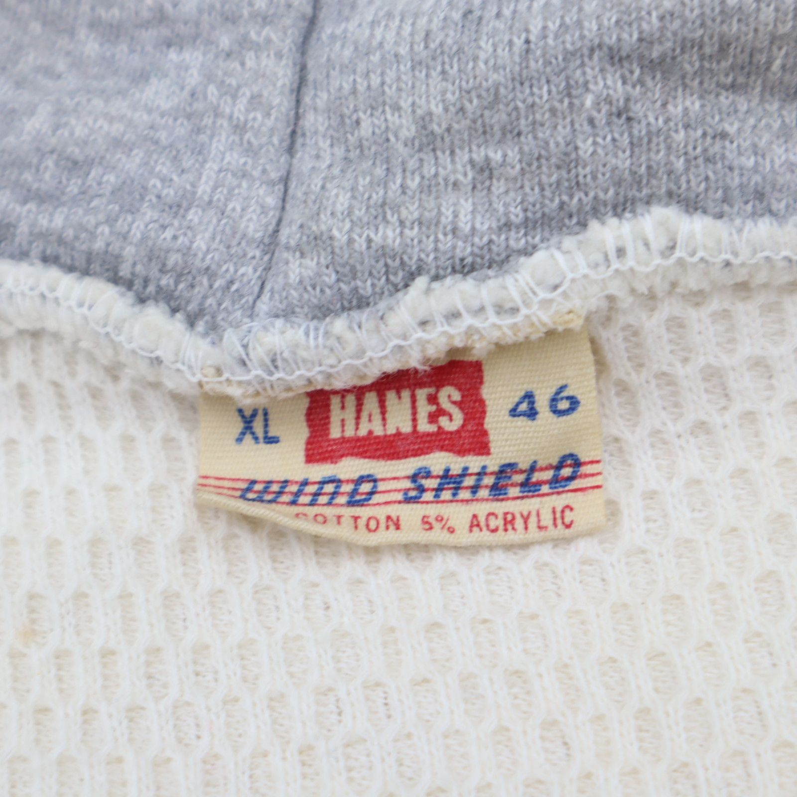 Hanes × Vintage Vtg 50s Hanes Wind Shield Thermal Lined Sweatshirt Hoodie Size US L / EU 52-54 / 3 - 2 Thumbnail