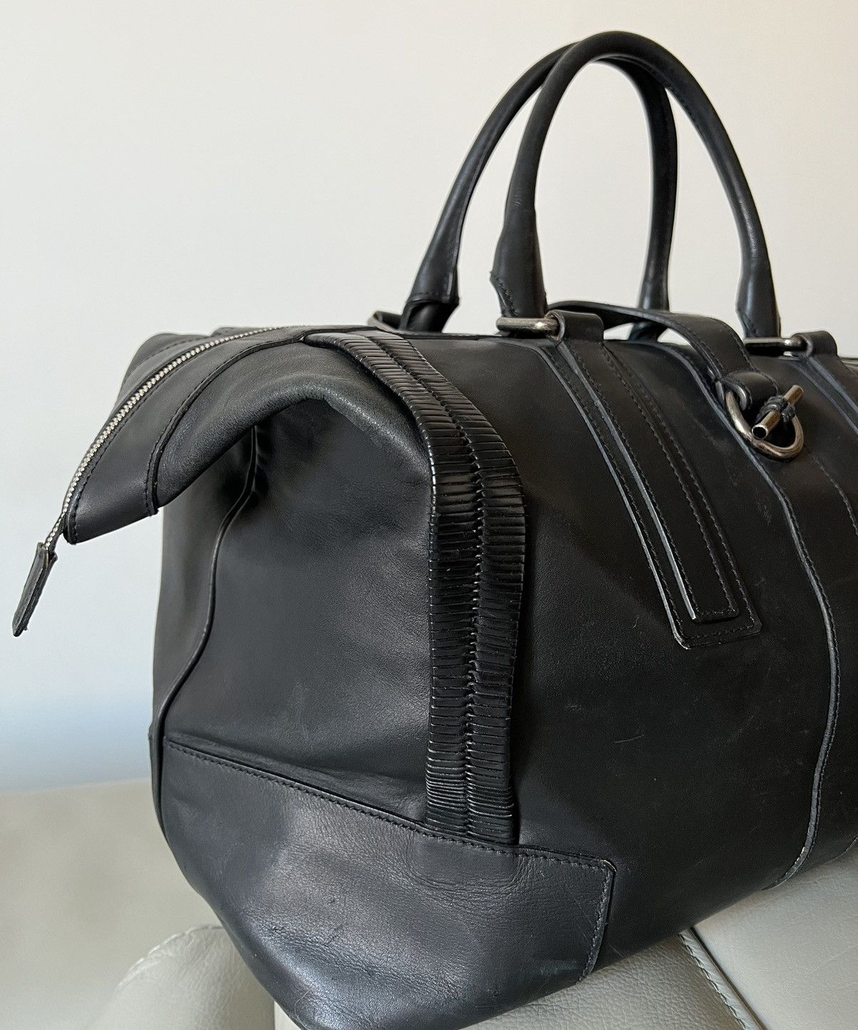Versace Versace Medusa Black Leather Travel Bag Size ONE SIZE - 5 Thumbnail