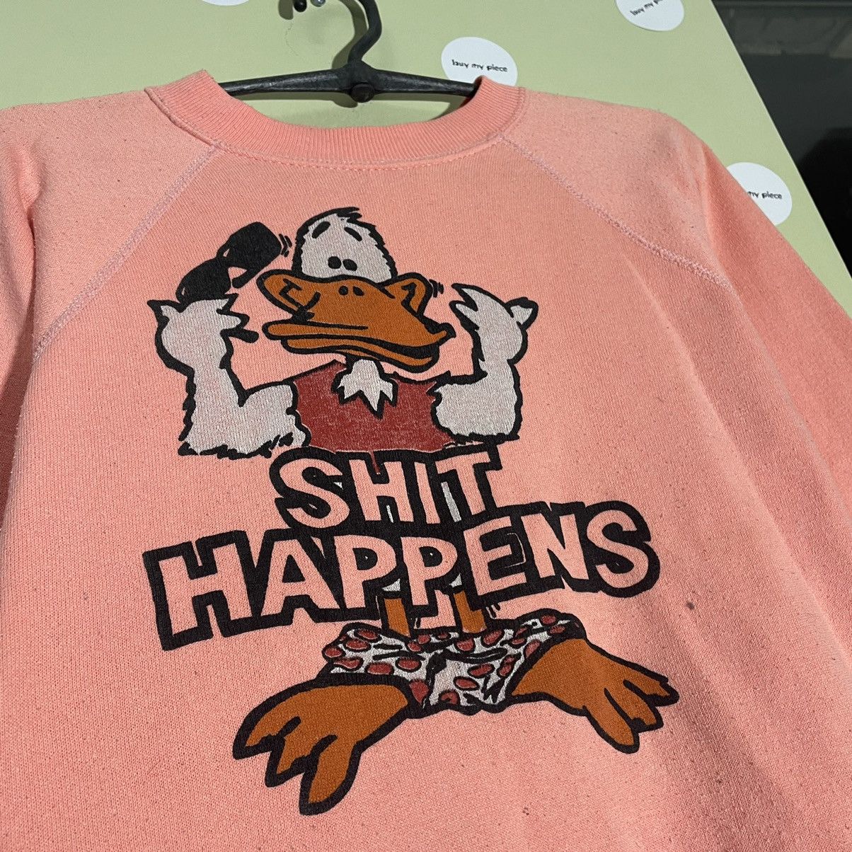 Vintage Vintage 90s Graphic Tee Shit Happens Humor Skate Streetwear Size US S / EU 44-46 / 1 - 5 Thumbnail