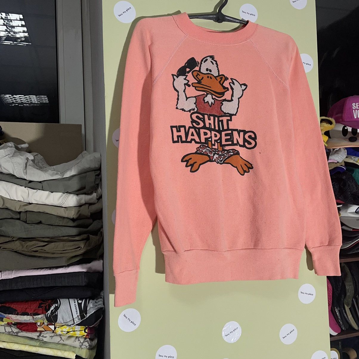 Vintage Vintage 90s Graphic Tee Shit Happens Humor Skate Streetwear Size US S / EU 44-46 / 1 - 3 Thumbnail