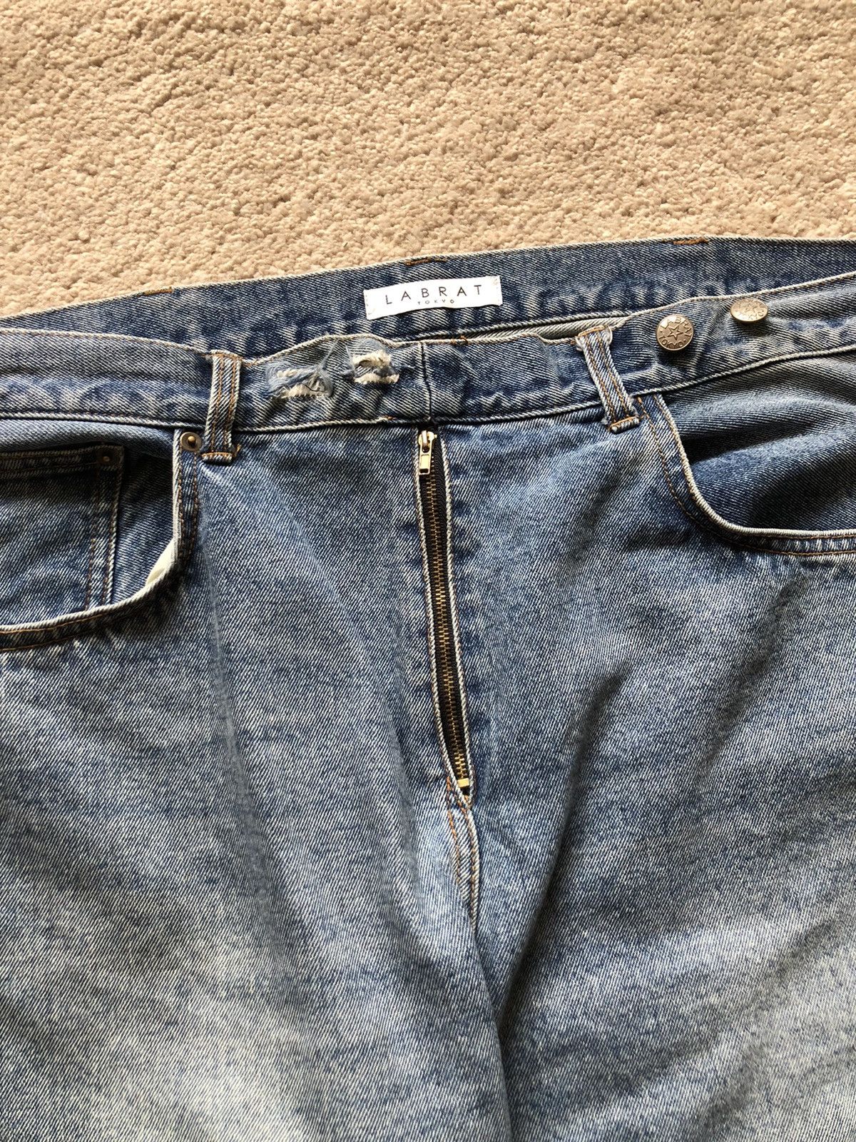 Labrat 2000s Labrat Tokyo Washed Blue Baggy Jeans Size US 35 - 6 Thumbnail