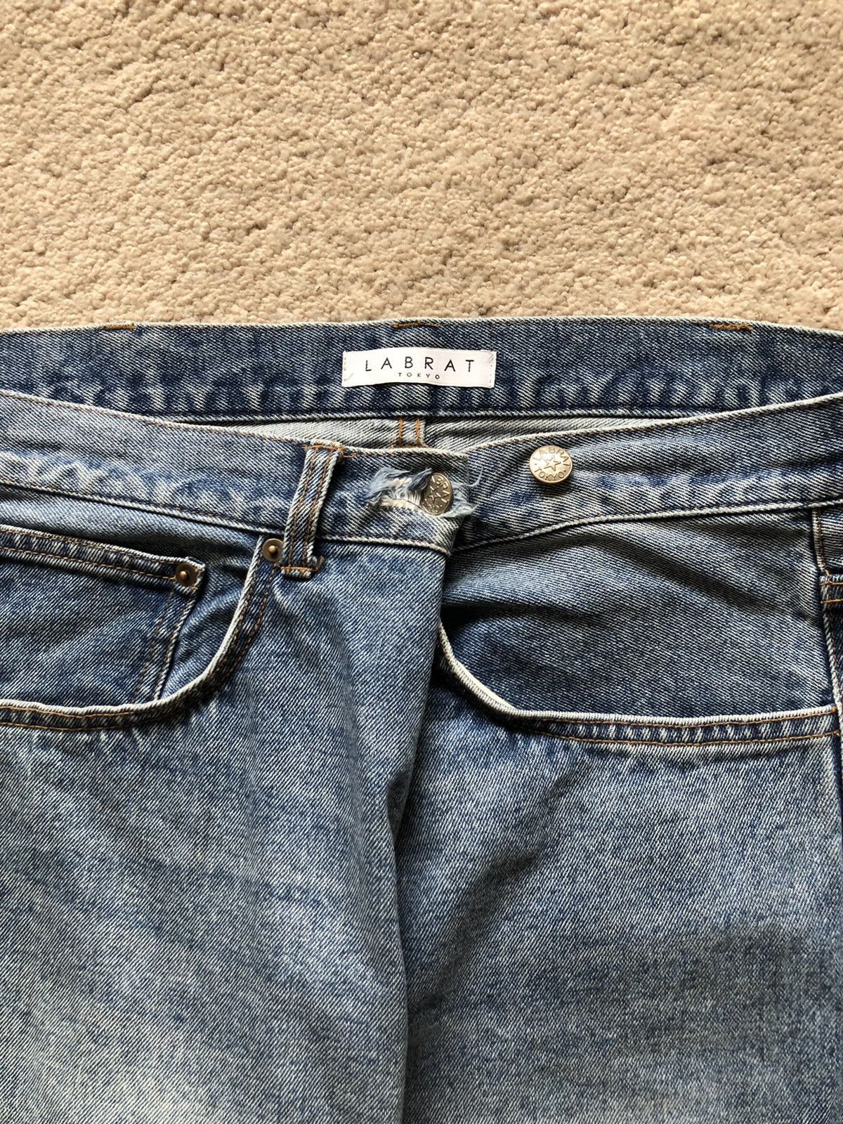 Labrat 2000s Labrat Tokyo Washed Blue Baggy Jeans Size US 35 - 2 Thumbnail