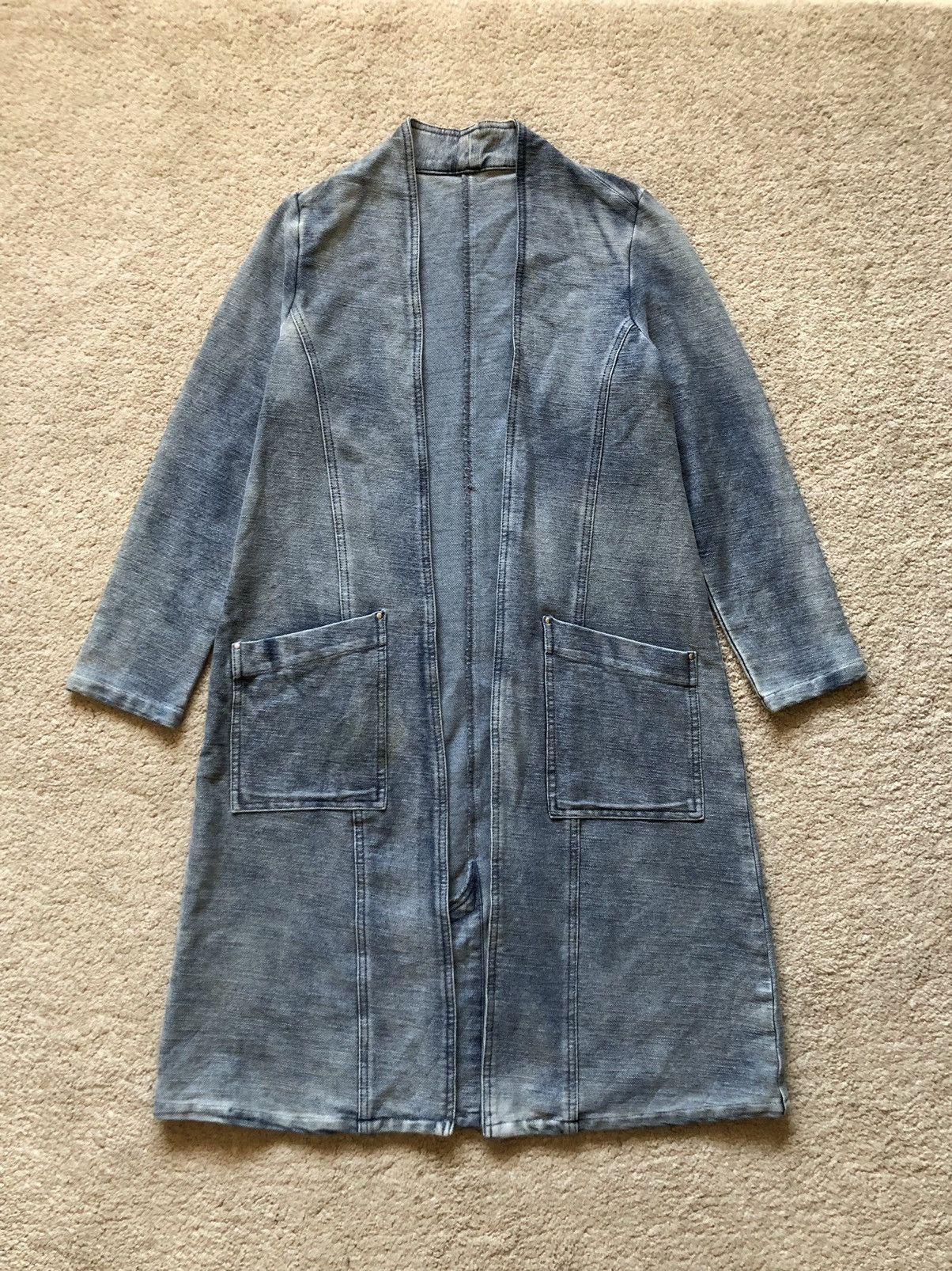 2000s Katharine Hamnett Cut & Sewn indigo dyed Kimono Jacket