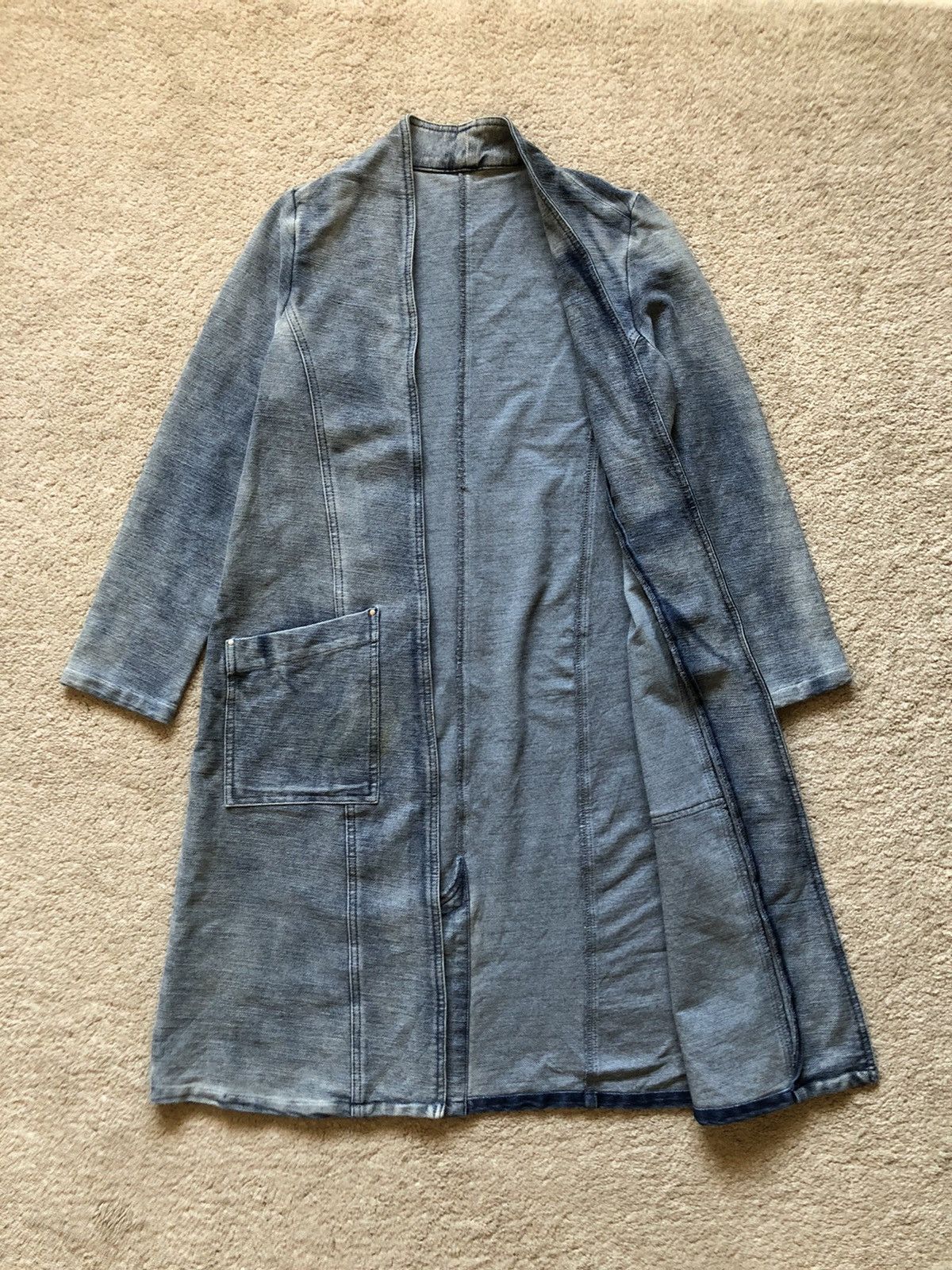 Katharine Hamnett London 2000s Katharine Hamnett Cut & Sewn indigo dyed Kimono Jacket Size US S / EU 44-46 / 1 - 2 Thumbnail