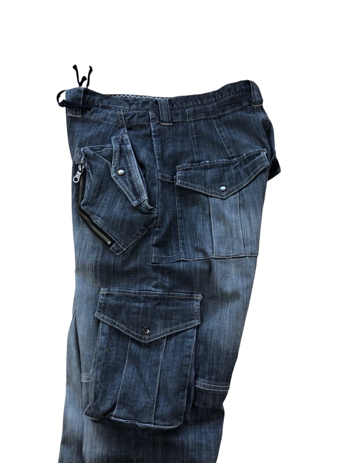 PPFM 2000s PPFM Multipocket Faded Denim Cargo Pant Size US 32 / EU 48 - 15 Thumbnail