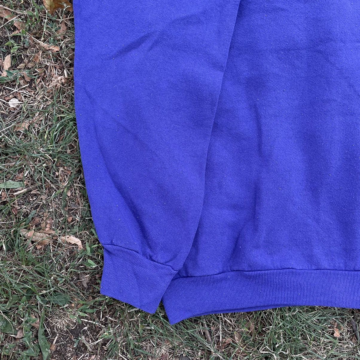 Vintage Vintage 90s Faded Royal Blue Crewneck Sweatshirt Baggy XL Size US XL / EU 56 / 4 - 3 Thumbnail