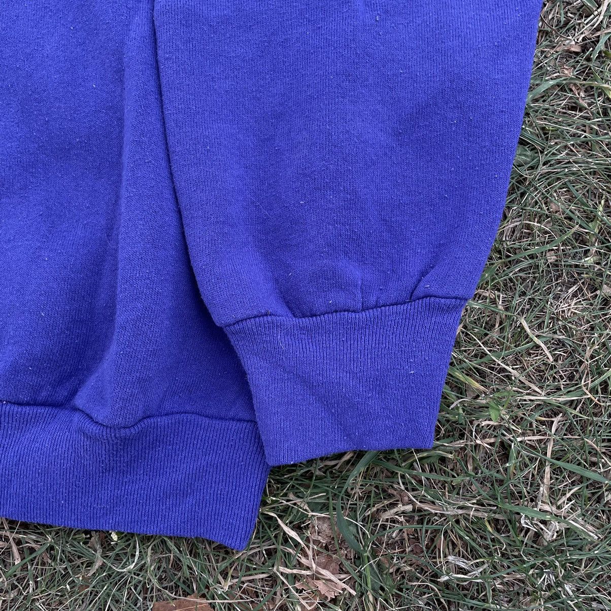 Vintage Vintage 90s Faded Royal Blue Crewneck Sweatshirt Baggy XL Size US XL / EU 56 / 4 - 5 Thumbnail