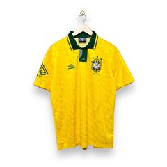 SIZE M BRAZIL 1991-1993 HOME FOOTBALL SHIRT JERSEY UMBRO NBWT