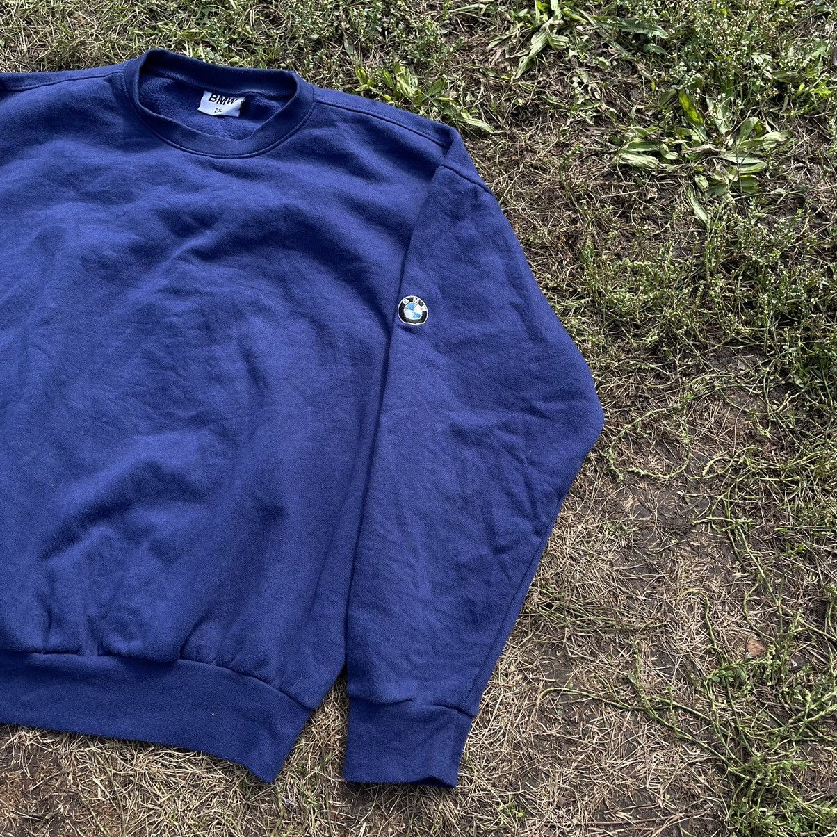 Vintage Vintage 90s Faded Logo Crewneck Sweatshirt Navy Grail XXL Size US XXL / EU 58 / 5 - 5 Thumbnail