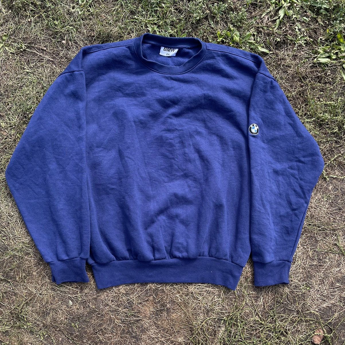 Vintage Vintage 90s Faded Logo Crewneck Sweatshirt Navy Grail XXL Size US XXL / EU 58 / 5 - 1 Thumbnail