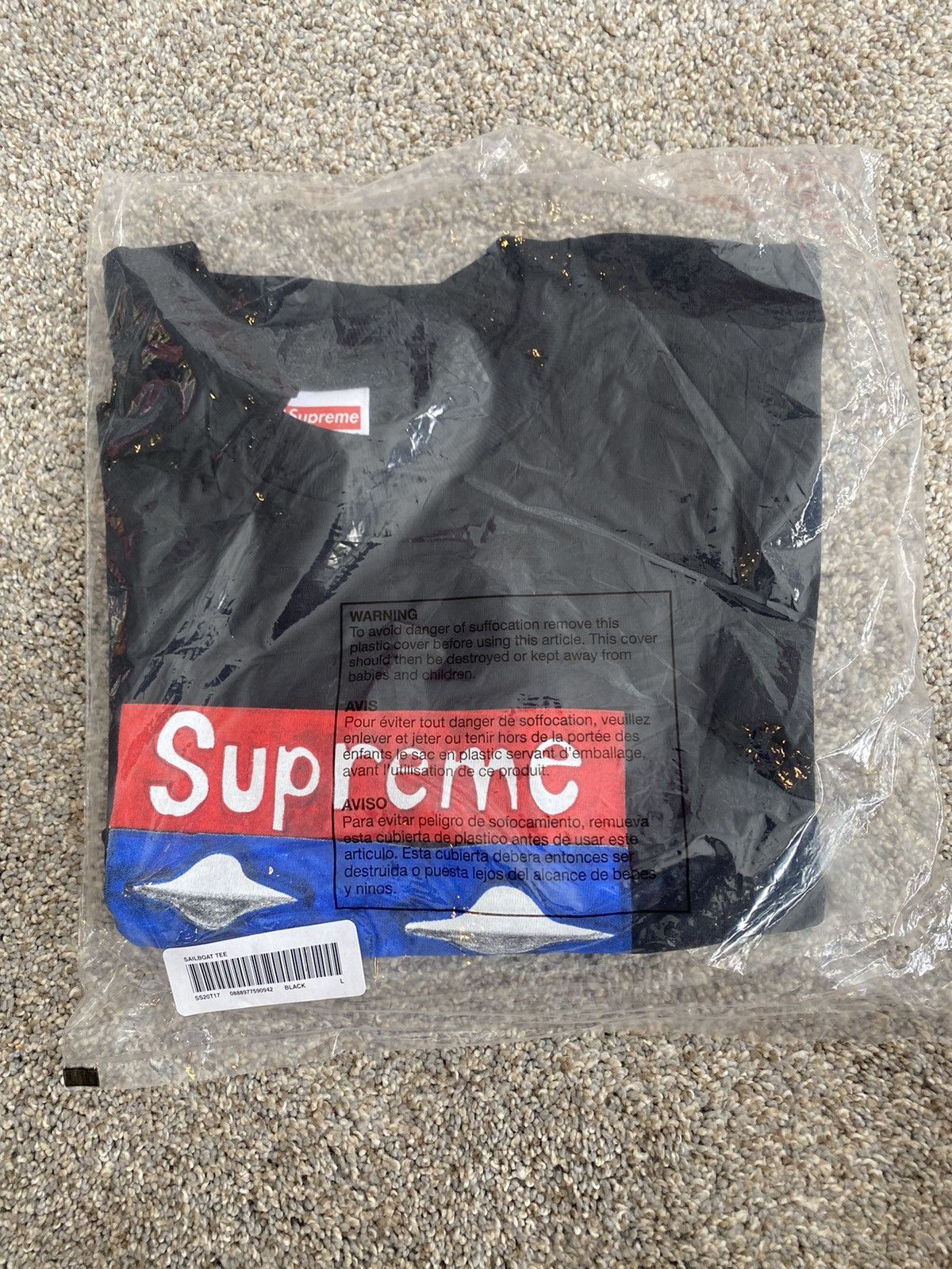 Supreme Supreme Sailboat Tee Black sz L Size US L / EU 52-54 / 3 - 2 Thumbnail