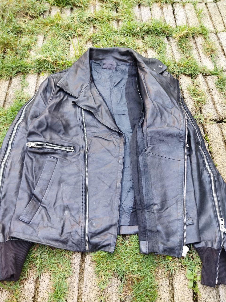 Diesel Black Gold Diesel Black Gold Rider Lamb Leather Jacket - Size 48 Size US M / EU 48-50 / 2 - 9 Thumbnail