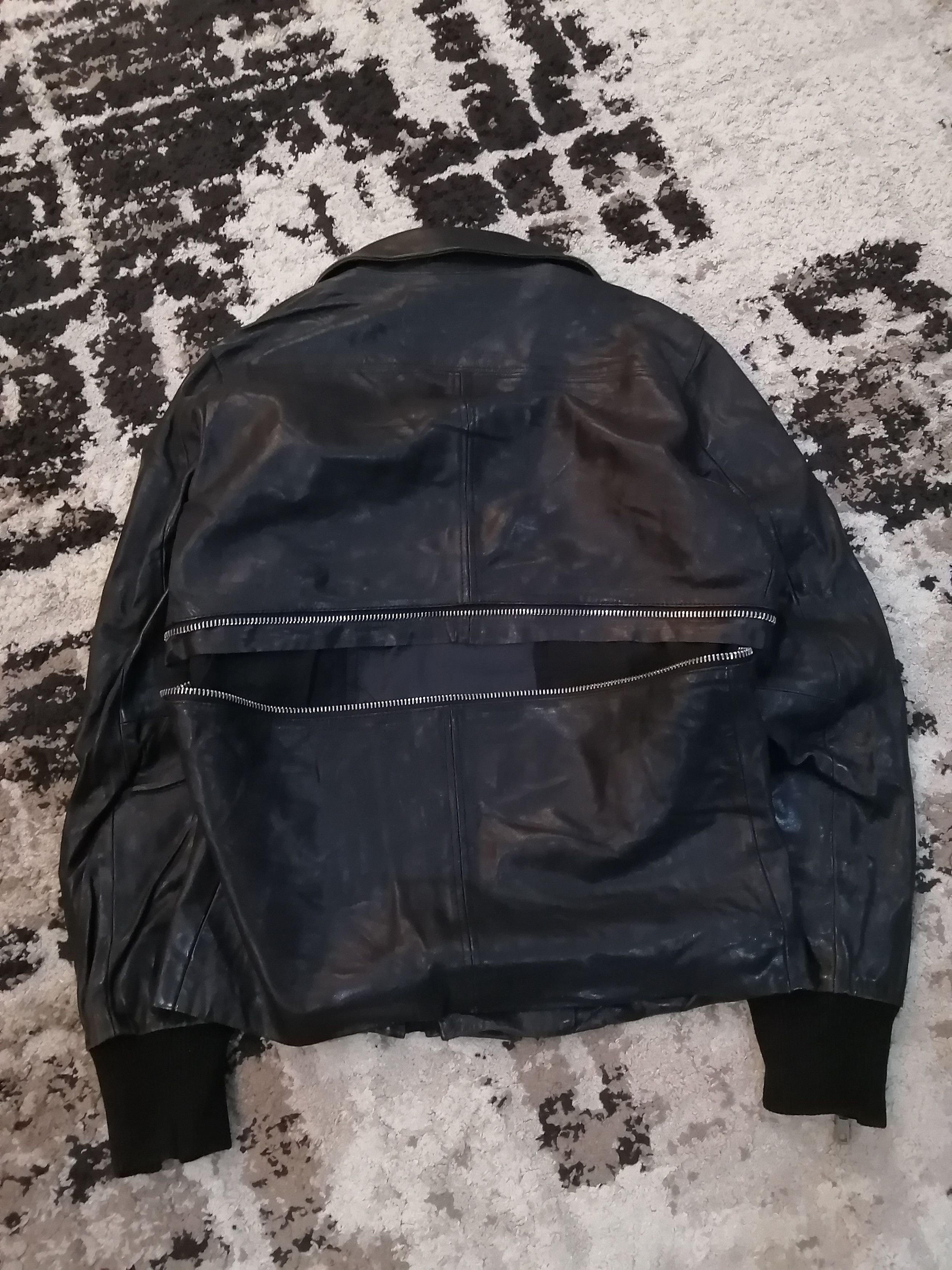 Diesel Black Gold Diesel Black Gold Rider Lamb Leather Jacket - Size 48 Size US M / EU 48-50 / 2 - 19 Thumbnail