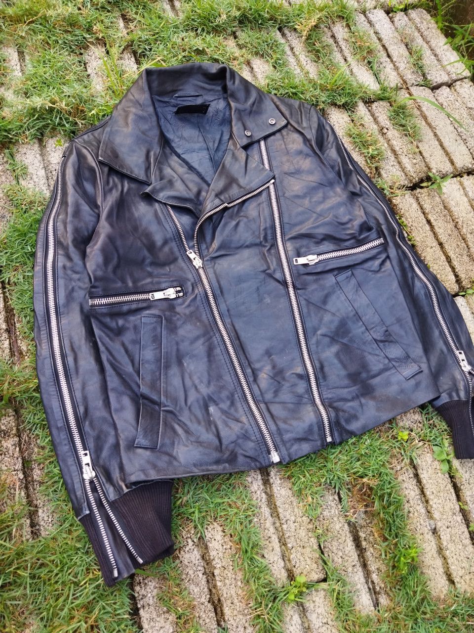 Diesel Black Gold Diesel Black Gold Rider Lamb Leather Jacket - Size 48 Size US M / EU 48-50 / 2 - 3 Thumbnail
