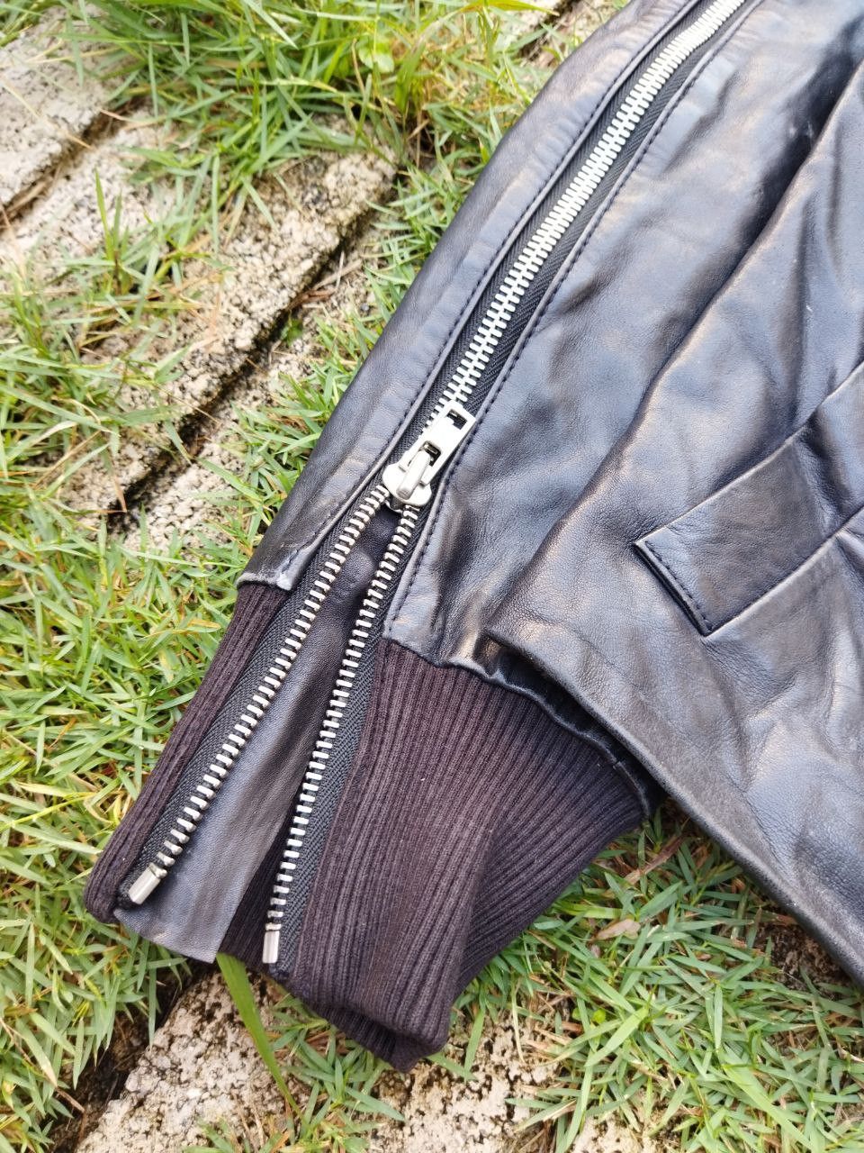 Diesel Black Gold Diesel Black Gold Rider Lamb Leather Jacket - Size 48 Size US M / EU 48-50 / 2 - 4 Thumbnail