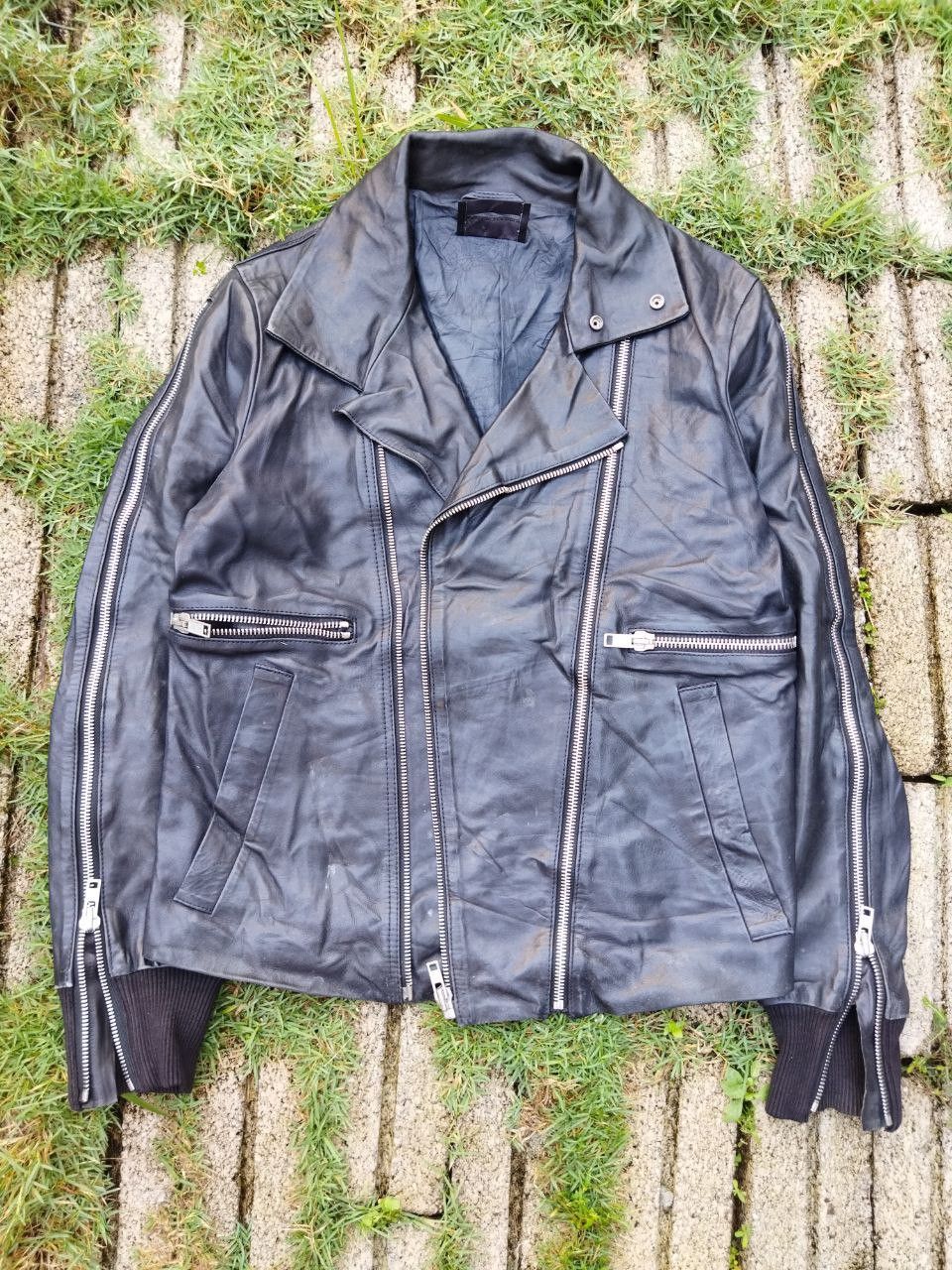 Diesel Black Gold Diesel Black Gold Rider Lamb Leather Jacket - Size 48 Size US M / EU 48-50 / 2 - 7 Thumbnail