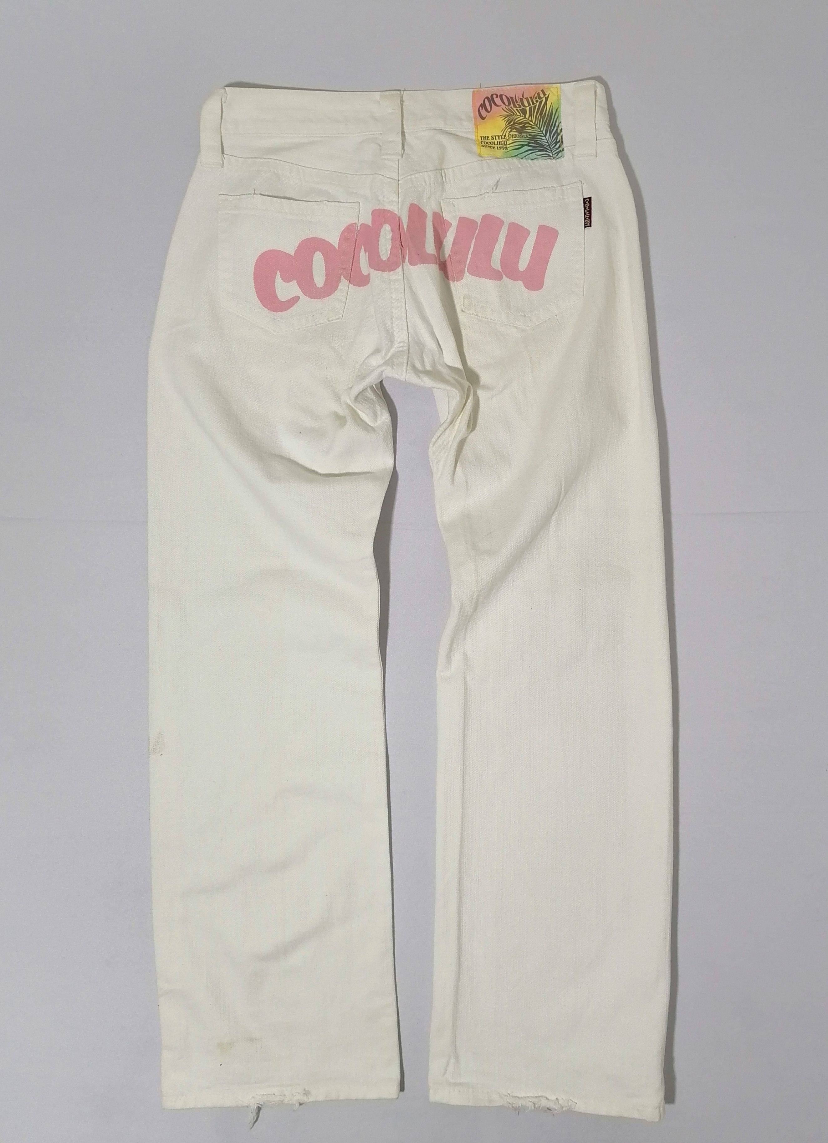 Japanese Brand Coco Lulu White Jeans Size US 30 / EU 46 - 3 Thumbnail