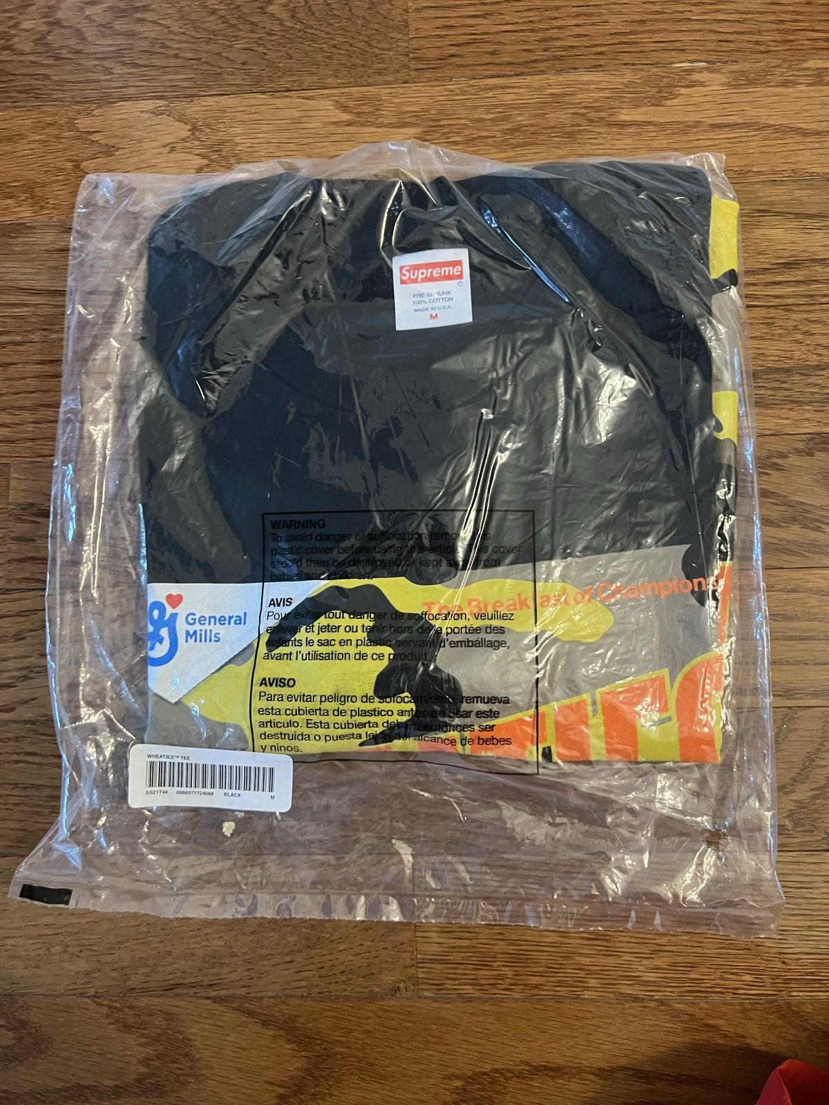 Supreme Supreme Wheaties Tee Black sz L Size US M / EU 48-50 / 2 - 4 Thumbnail
