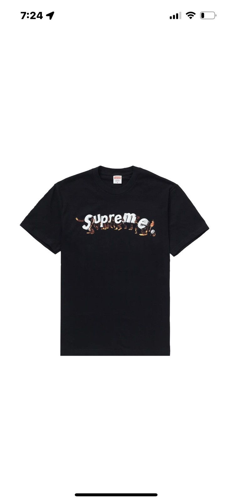 Supreme Supreme Apes Tee Black sz S Size US S / EU 44-46 / 1 - 1 Thumbnail