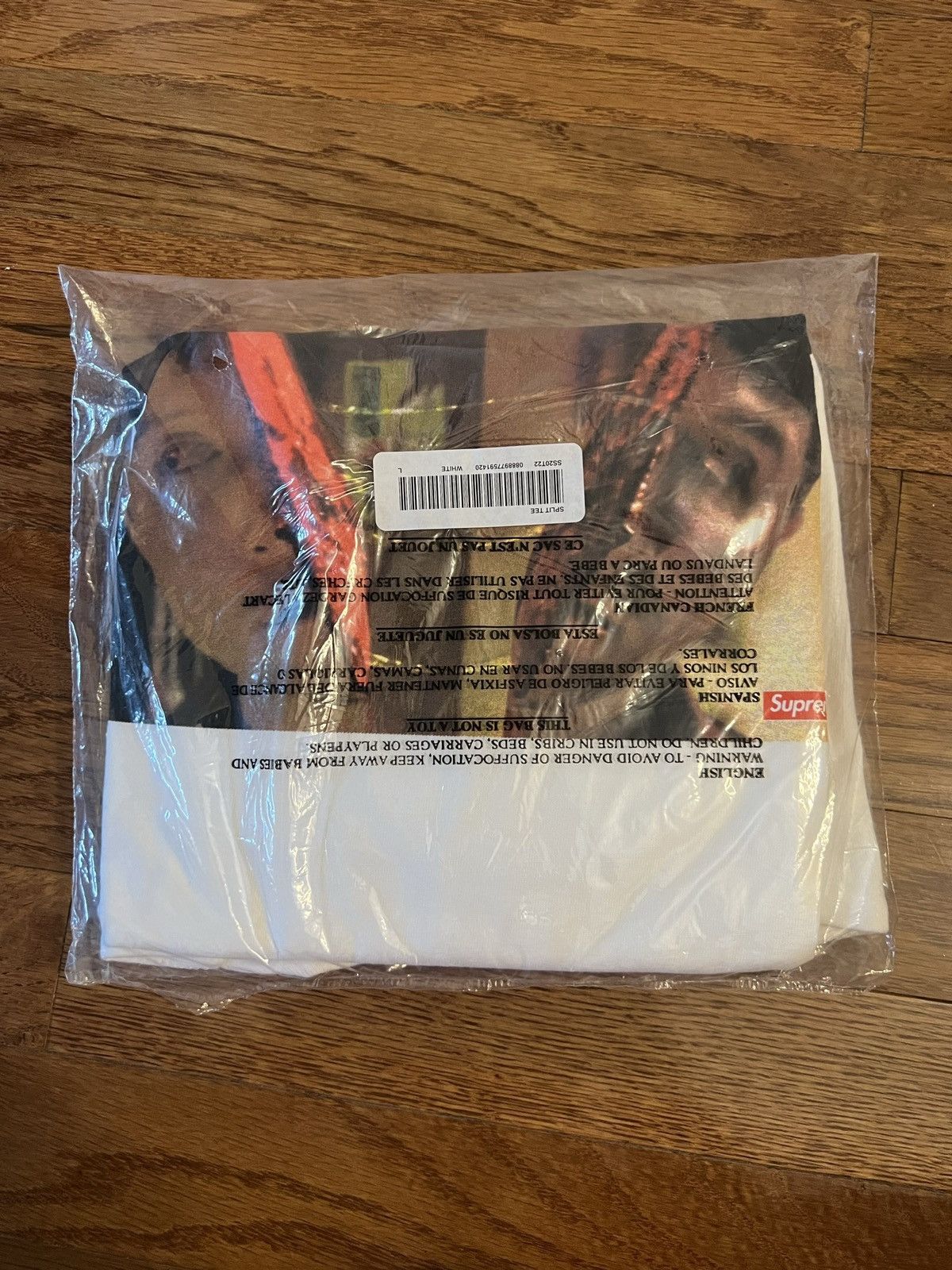 Supreme Supreme Split Tee White sz L Size US L / EU 52-54 / 3 - 3 Thumbnail