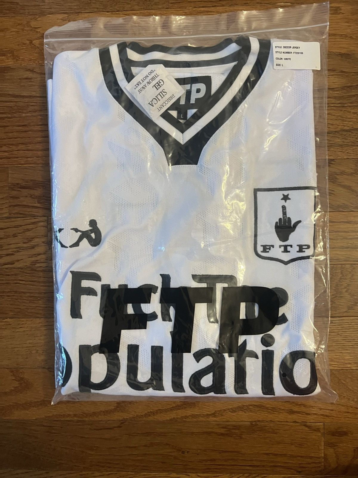 Fuck The Population FTP Club Soccer Jersey White sz L Size US L / EU 52-54 / 3 - 3 Thumbnail