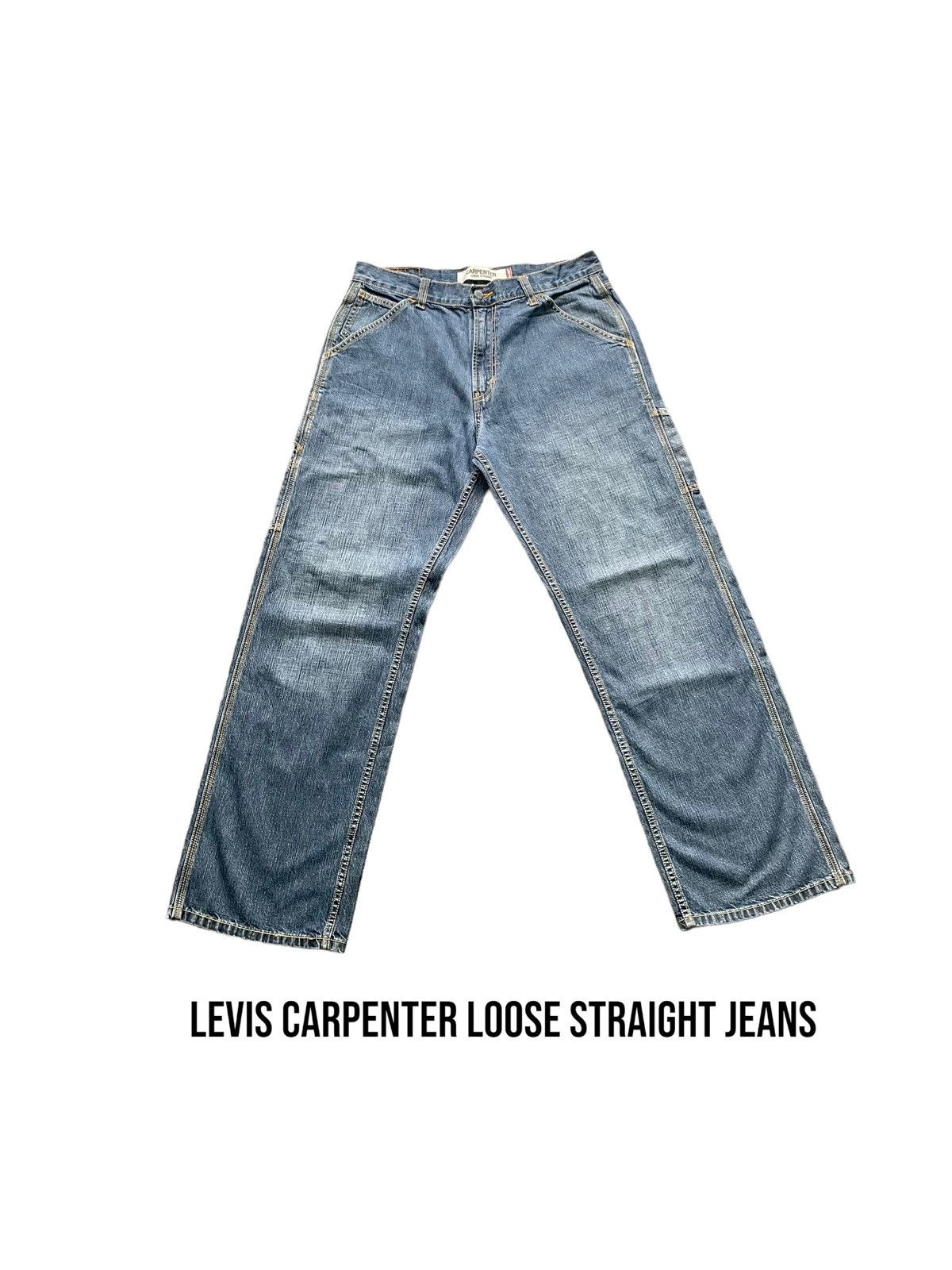 image of Levis Carpenter Loose Straight Jeans in Blue, Men's (Size 34)